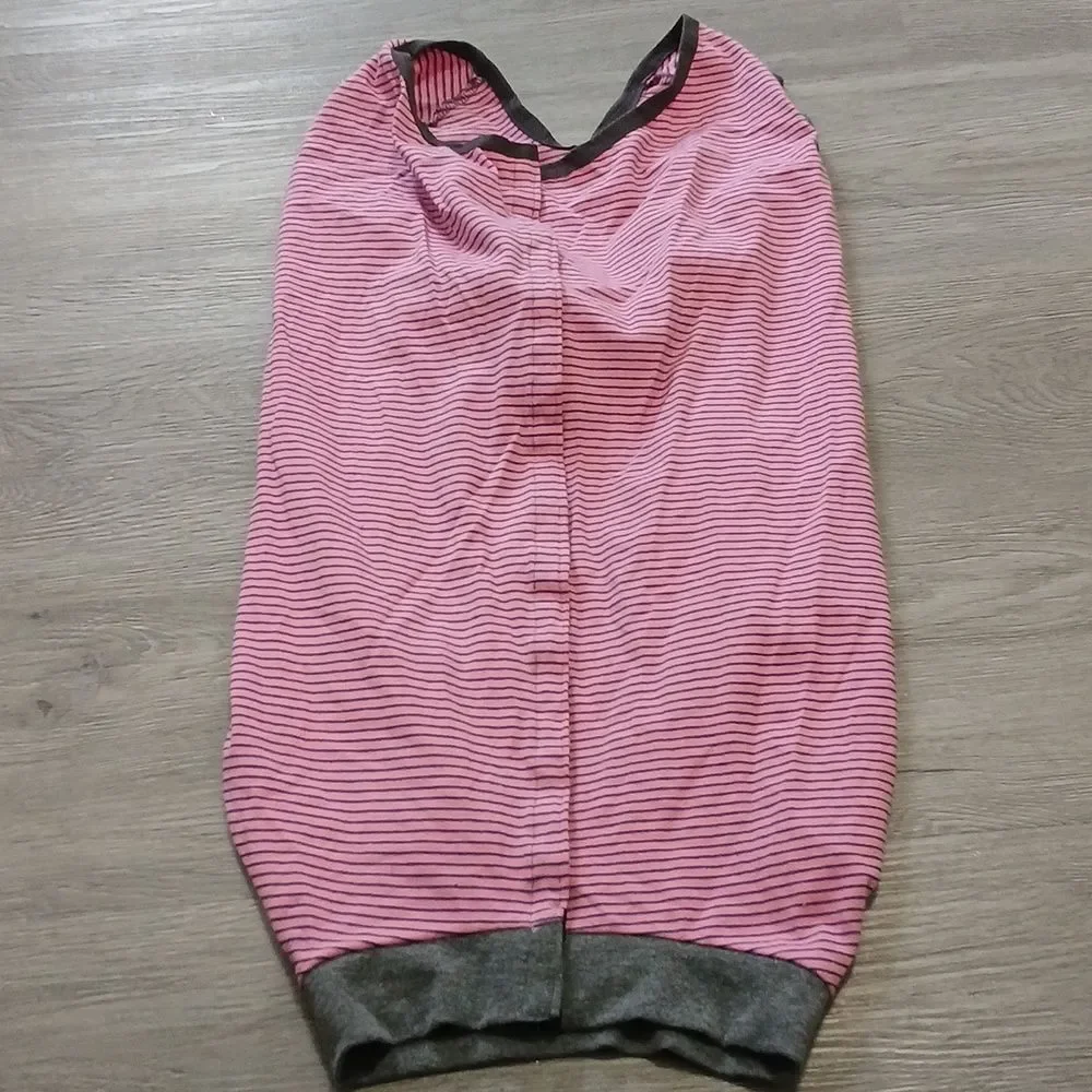Pink and Black Striped Dog Sweater Pajamas Sz XL NWOT